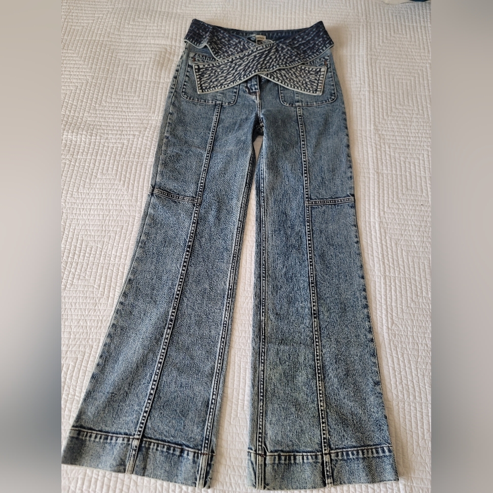 Ulla Johnson Blue Flare Jeans